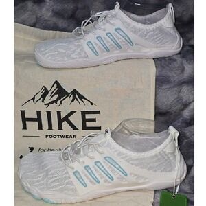 NWT Hike Footwear Colson Pro Barefoot Shoes White Blue Womens‎ 10 EU 41